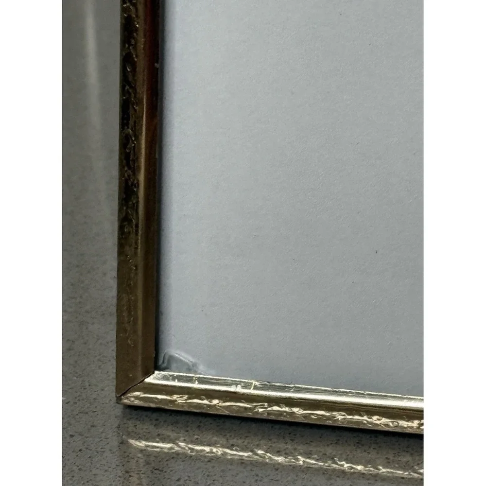 Lot of 2 Vintage MCM Hollywood Brass Metal Picture Frame Gold Tone 8 x 10 GUC